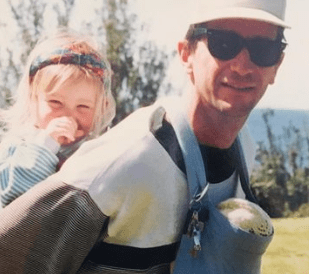 Tess with her Dad Tess Haubrich